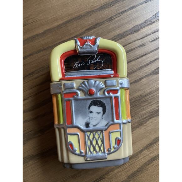 Rare Vintage Elvis Presley Jukebox Salt And Pepper Shakers Vandor 2005 With Box - Picture 2 of 9